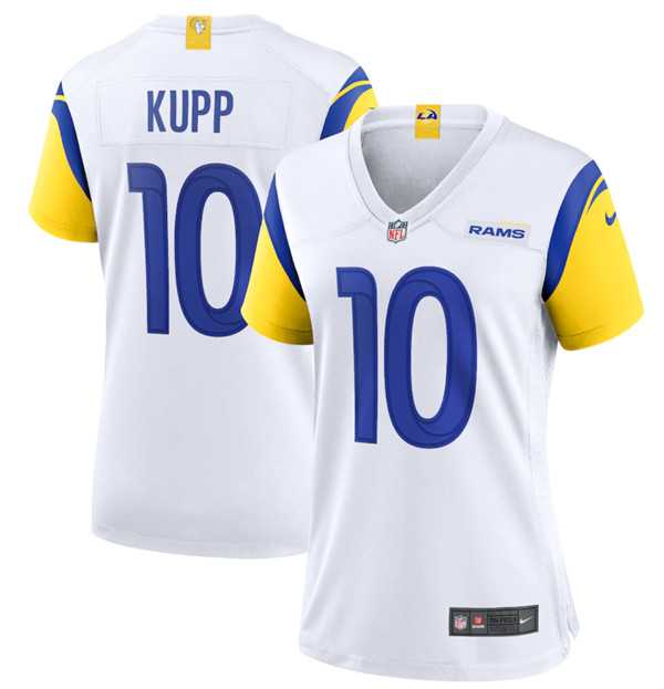 Women's Los Angeles Rams #10 Cooper Kupp White Vapor Untouchable Limited Stitched Jersey(Run Small) Dzhi